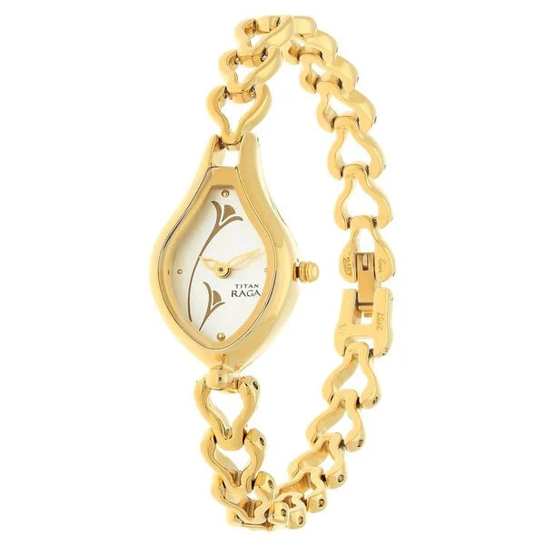 Titan Raga White Dial Women Watch With Metal Strap 2457ym01 - KRISHNA WATCH COMPANY