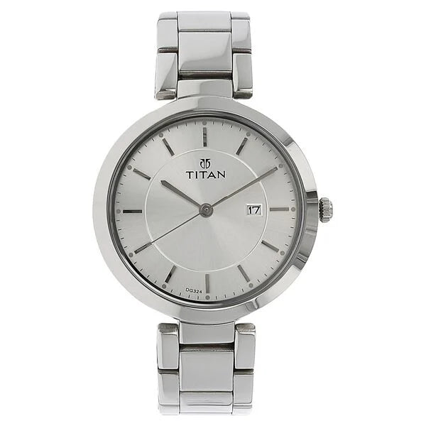 Titan Workwear Silver Dial Women Watch - 2480SM07 - KRISHNA WATCH COMPANY