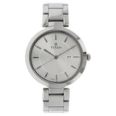 Titan Workwear Silver Dial Women Watch With Stainless Steel Strap 2480SM07