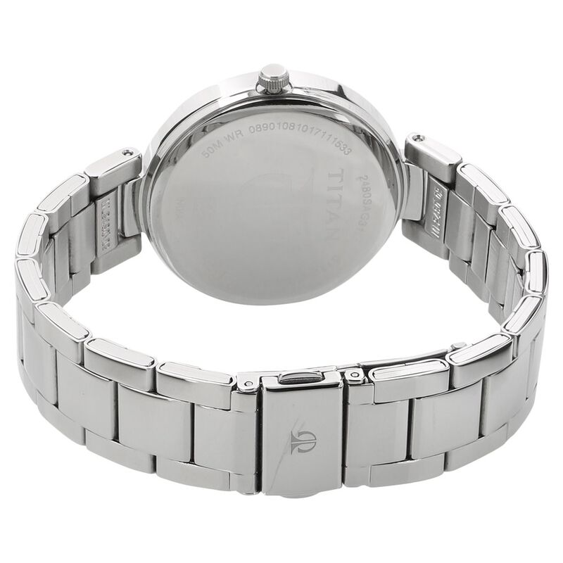 Titan Workwear Black Dial Analog with Day and Date watch for Women - 2480SM08 - KRISHNA WATCH COMPANY