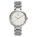 Titan Sparkle White Dial Analog Stainless Steel Strap watch for Women 2480SM09
