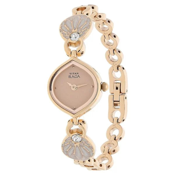 Titan Raga Pink Dial Analog Metal Strap watch for Women 2497WM01 - KRISHNA WATCH COMPANY