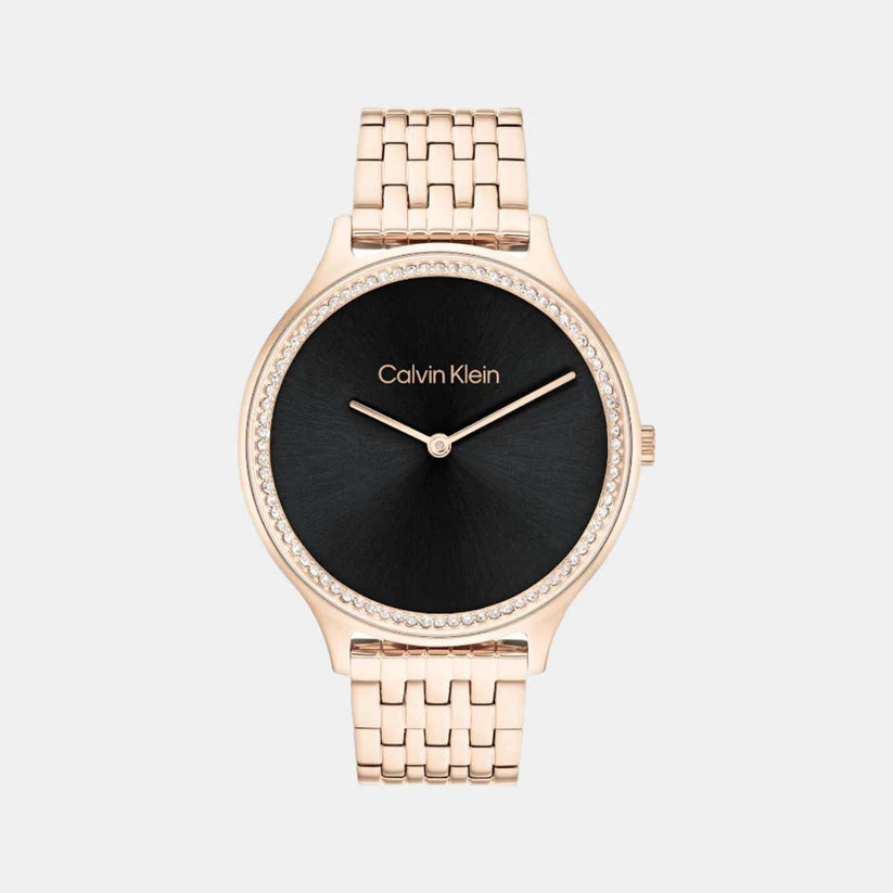 Calvin Klein Quartz Female Analog Black Stainless Steel Watch 25100003 - KRISHNA WATCH COMPANY