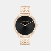 Calvin Klein Quartz Female Analog Black Stainless Steel Watch 25100003