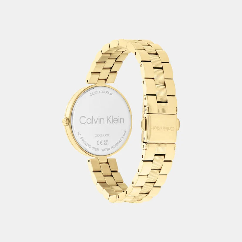 Calvin Klein Women Quartz Analog Light Champagne Dial Stainless Steel Watch 25100014 - KRISHNA WATCH COMPANY