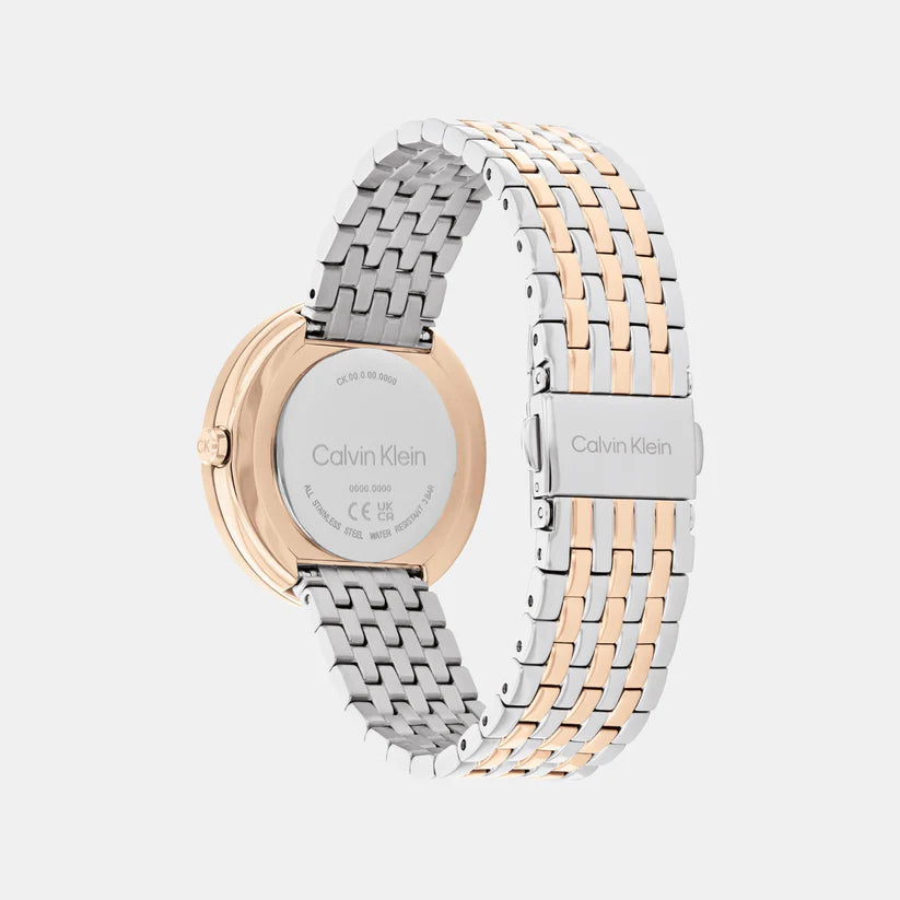 CALVIN KLEIN Twisted Bezel Women Quartz Watch - 25100070 - KRISHNA WATCH COMPANY