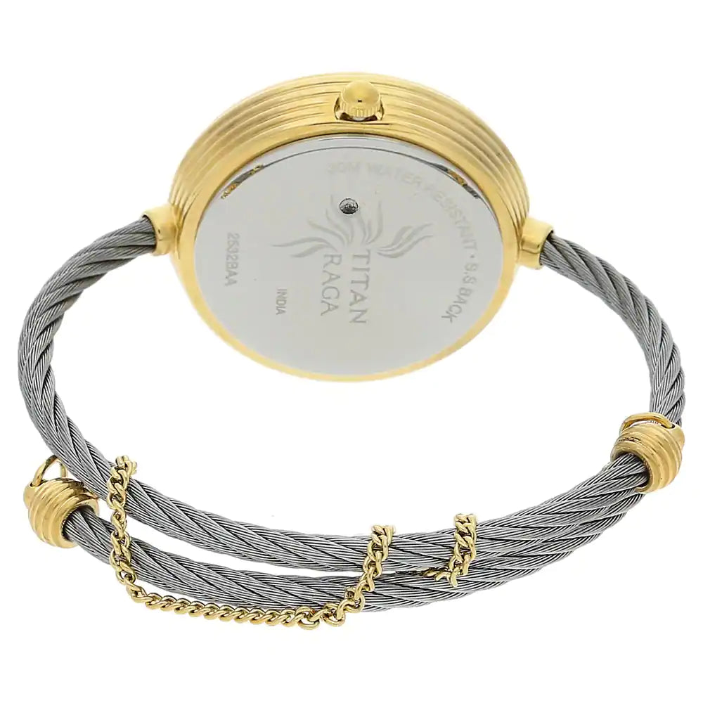 Titan Raga Garden of Eden White Stainless Steel Strap Watch NP2532BM01 - KRISHNA WATCH COMPANY