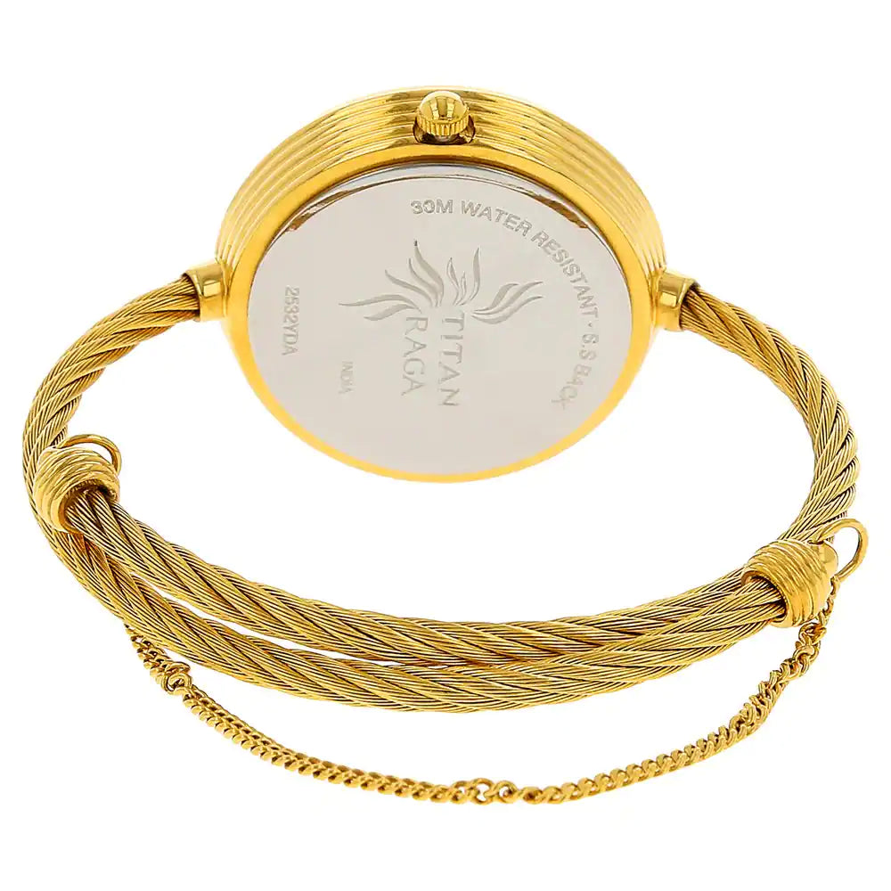 Titan Raga Garden of Eden Champagne Stainless Steel Strap Watch NP2532YM01 - KRISHNA WATCH COMPANY