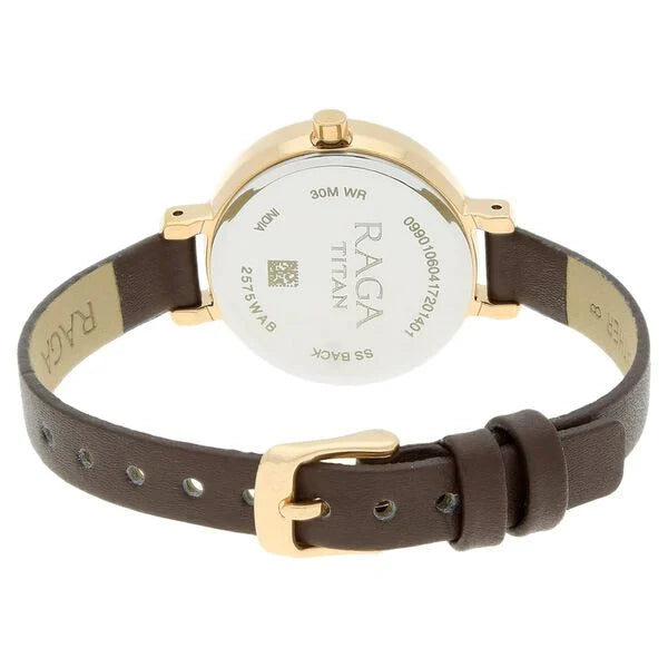 Titan Raga Viva Women Watch With Leather Strap - 2575WL01 - KRISHNA WATCH COMPANY