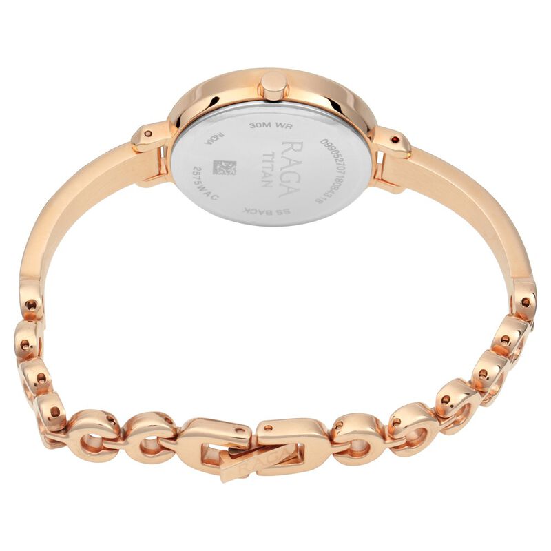 Titan Quartz Analog Blue Dial Metal Strap Watch for Women NR2575WM02 - KRISHNA WATCH COMPANY