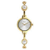 Titan Quartz Analog White Dial Metal Strap Watch for Women / 2576YM01