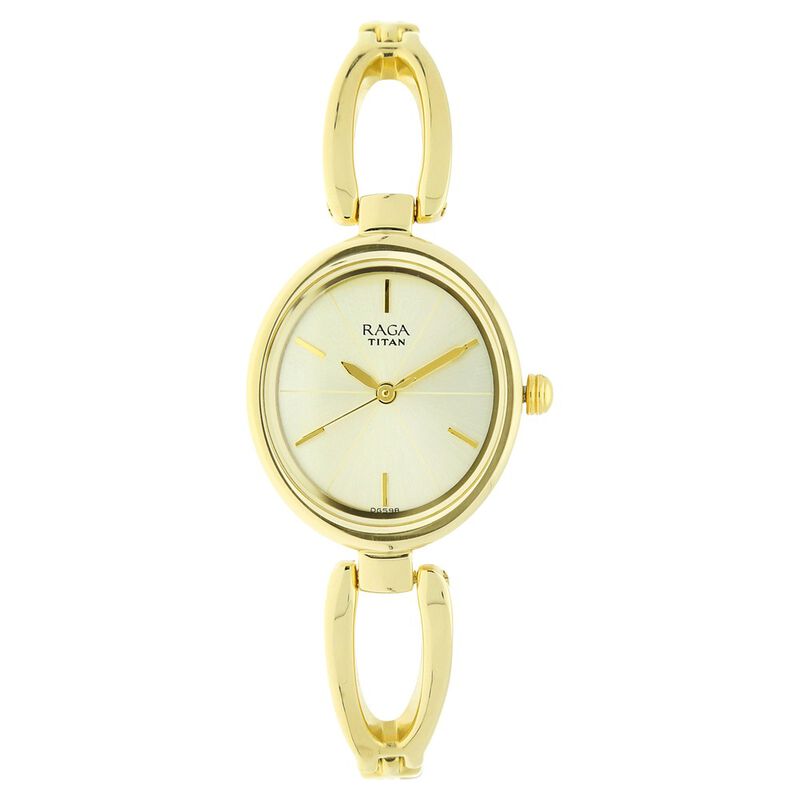 Titan Raga Viva Champagne Dial Women Watch With Metal Strap NR2579YM01 / NS2579YM01 - KRISHNA WATCH COMPANY