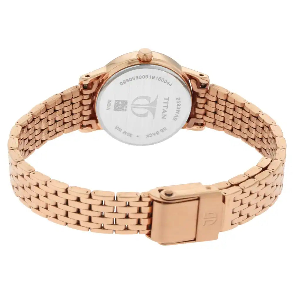 Titan Rose Gold Dial Analog Watch NP2593WM02