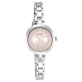Titan Lagan Pink Dial Metal Strap Watch 2598SM06