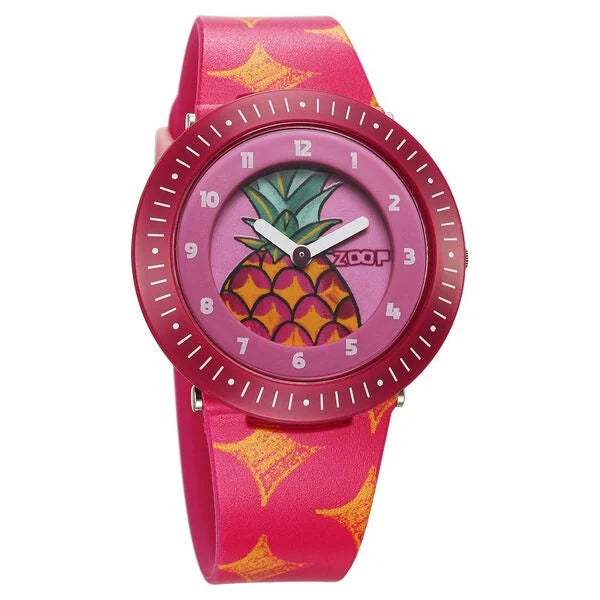 Zoop By Titan Fruit Story Quartz Analog Pink Dial Plastic Strap Watch For Kids 26007pp07w - KRISHNA WATCH COMPANY