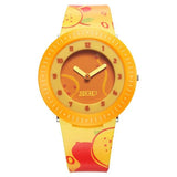 Zoop By Titan Fruit Story Quartz Analog Orange Dial Plastic Strap Watch For Kids 26007pp09w