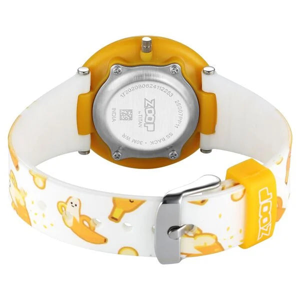 Zoop By Titan Fruit Story Quartz Analog Yellow Dial Plastic Strap Watch For Kids 26007pp11w - KRISHNA WATCH COMPANY
