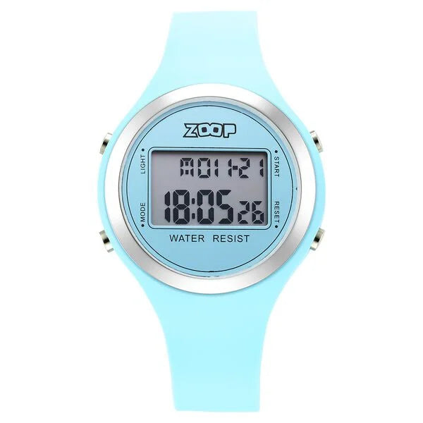 Zoop Digital Dial Blue Silicone Strap Watch For Kids 26024pp03w - KRISHNA WATCH COMPANY