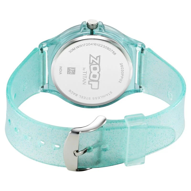 Zoop by Titan Glitter Quartz Analog Grey Dial Polyurethane Strap Watch for Kids 26030PP02W - KRISHNA WATCH COMPANY