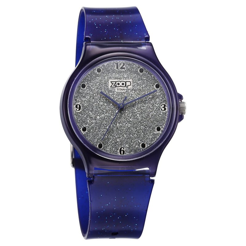 Zoop by Titan Glitter Quartz Analog Grey Dial Polyurethane Strap Watch for Kids 26030PP04W - KRISHNA WATCH COMPANY