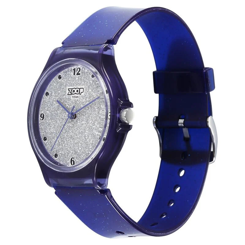 Zoop by Titan Glitter Quartz Analog Grey Dial Polyurethane Strap Watch for Kids 26030PP04W - KRISHNA WATCH COMPANY