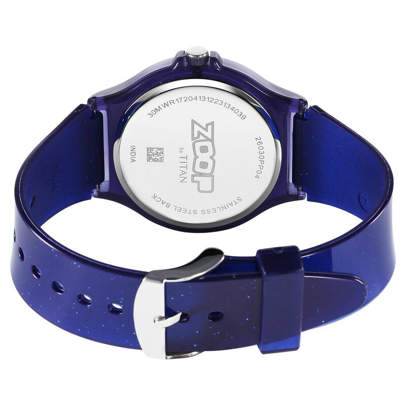 Zoop by Titan Glitter Quartz Analog Grey Dial Polyurethane Strap Watch for Kids 26030PP04W - KRISHNA WATCH COMPANY