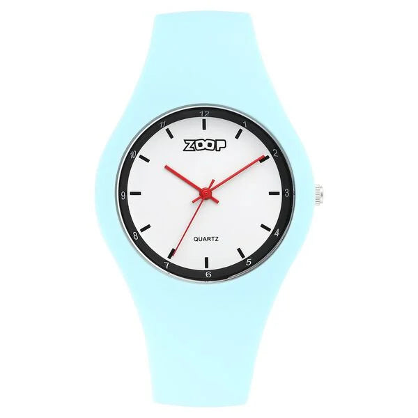 Zoop By Titan Pop Integrated Quartz Analog White Dial Silicone Strap Watch for Kids 26031pp06w - KRISHNA WATCH COMPANY