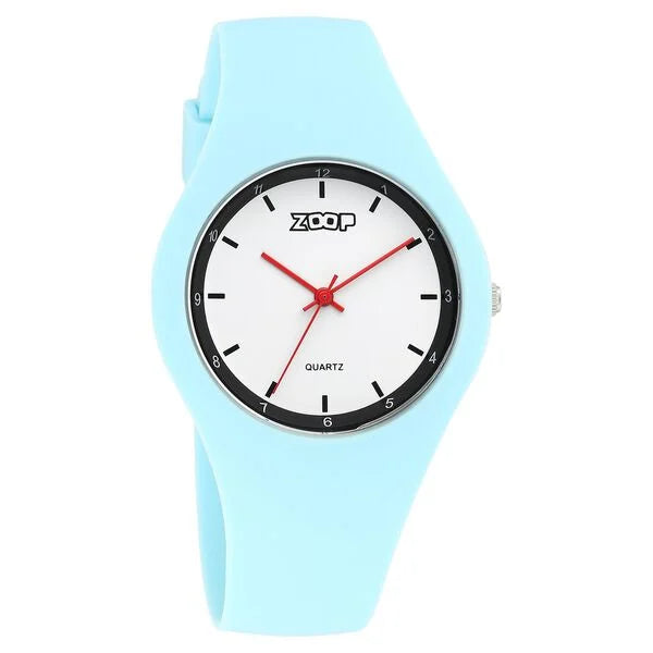 Zoop By Titan Pop Integrated Quartz Analog White Dial Silicone Strap Watch for Kids 26031pp06w - KRISHNA WATCH COMPANY
