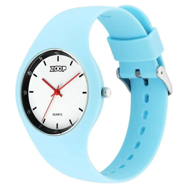 Zoop By Titan Pop Integrated Quartz Analog White Dial Silicone Strap Watch for Kids 26031pp06w - KRISHNA WATCH COMPANY