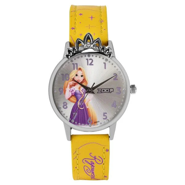 Zoop By Titan Disney Princess Quartz Analog Silver Dial Leather Strap Watch For Kids 26048sl01 - KRISHNA WATCH COMPANY