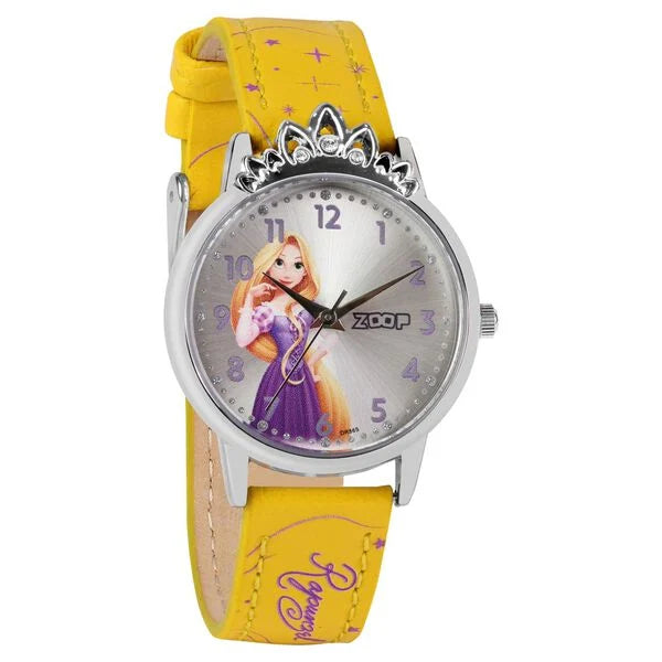 Zoop By Titan Disney Princess Quartz Analog Silver Dial Leather Strap Watch For Kids 26048sl01 - KRISHNA WATCH COMPANY