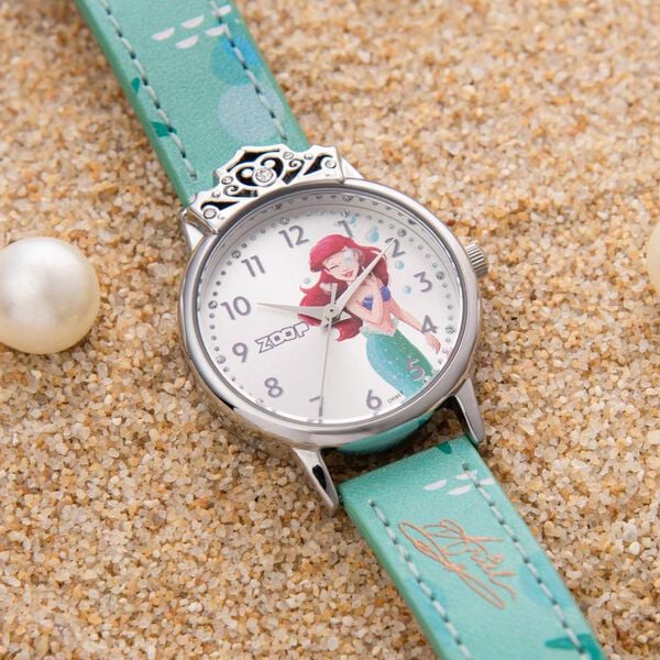 Zoop By Titan Disney Princess Quartz Analog Silver Dial Leather Strap Watch For Kids 26050sl01 - KRISHNA WATCH COMPANY