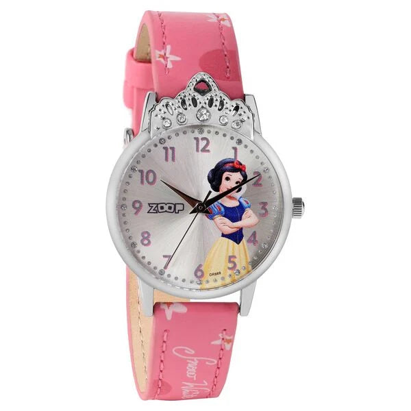 Zoop By Titan Disney Princess Quartz Analog Silver Dial Leather Strap Watch For Kids 26052sl01 - KRISHNA WATCH COMPANY