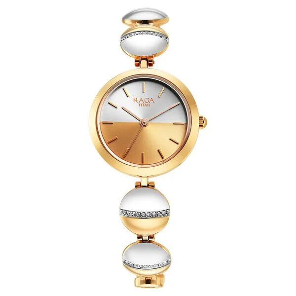 Titan Raga Delight Silver Dial Metals Strap Watch - 2606KM01 - KRISHNA WATCH COMPANY