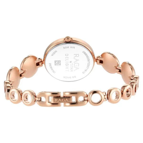 Titan Raga Delight Silver Dial Metals Strap Watch - 2606KM01 - KRISHNA WATCH COMPANY