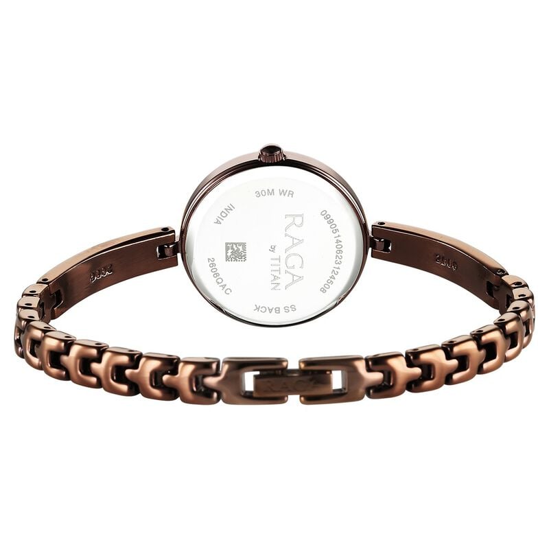 Titan Raga Viva Quartz Analog Brown Dial Watch for Women - 2606QM03 - KRISHNA WATCH COMPANY