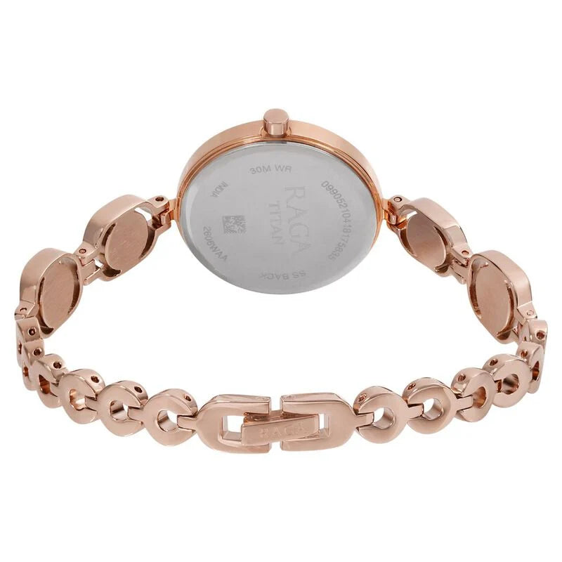 Titan Raga Viva Rose Gold Dial Analog with Date for Women - 2606WM02 - KRISHNA WATCH COMPANY