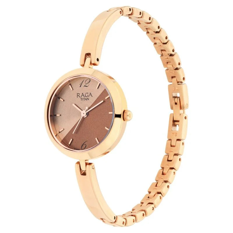 Titan Raga Viva Bicolour Dial Women Watch With Metal Strap - 2606WM07 - KRISHNA WATCH COMPANY