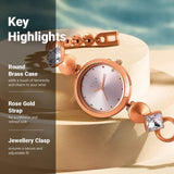 Titan Raga Love All Pink Dial Analog Metal Strap Watch for Women 2606WM10