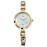Titan Raga Viva Silver Dial Analog with Date Golden Metal Strap watch for Women - 2606YM01