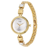 Titan Raga Viva Silver Dial Analog with Date Golden Metal Strap watch for Women - 2606YM01