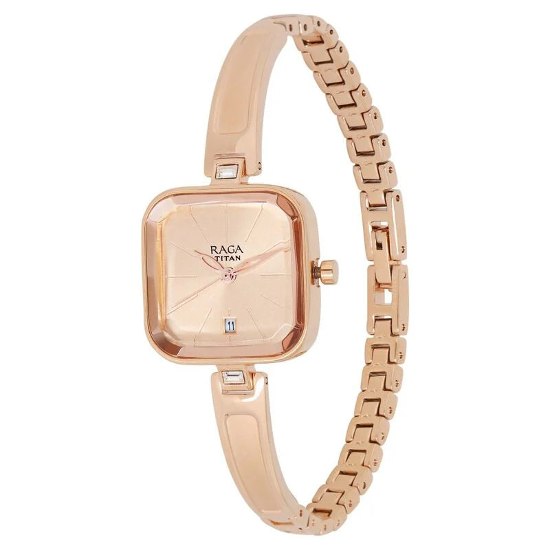 Titan Raga Viva Rose Gold Dial Women Watch With Metal Strap / 2607WM01 - KRISHNA WATCH COMPANY