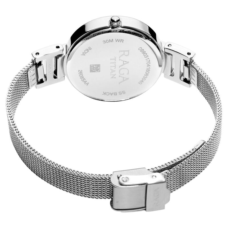 Titan Raga Viva Blue Dial Women Watch With Metal Strap NR2608SM02 - KRISHNA WATCH COMPANY