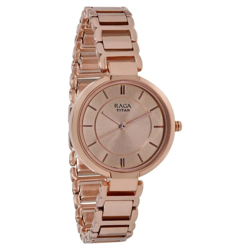 Titan Raga Women's Sundial Gold Elegance: The Timeless Statement Watch - 2608WM01 - KRISHNA WATCH COMPANY