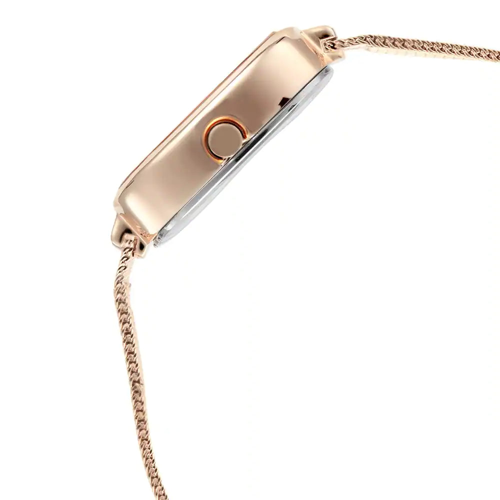 Titan Raga Silver Dial Rose Gold Stainless Steel Strap Watch NL2610WM01 (DH554) - KRISHNA WATCH COMPANY
