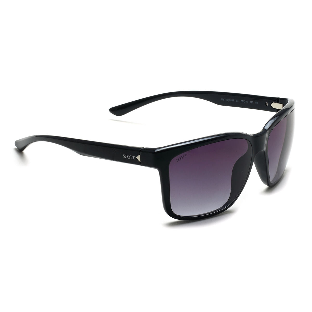 Scott Sunglasses Gradient Grey Lens Sports Sunglass Black Frame SC 2499 C1 - KRISHNA WATCH COMPANY