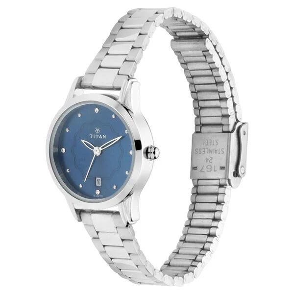 Titan Quartz Analog with Date Watch for Women - 2628SM01 - KRISHNA WATCH COMPANY