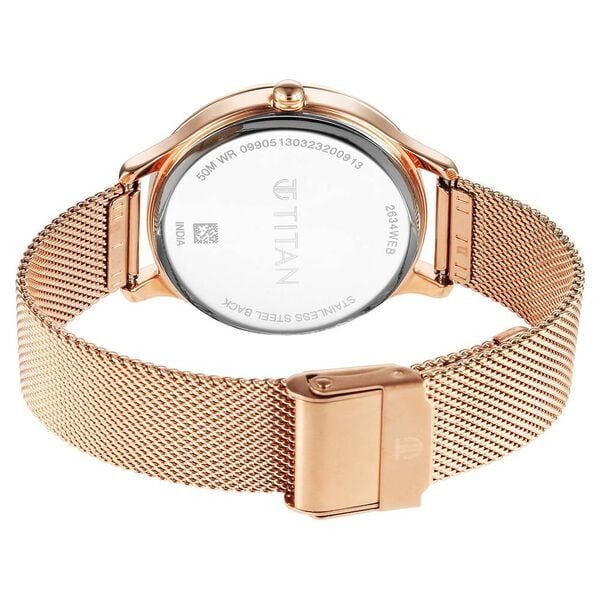 Titan Purple Glam It Up Pink Dial Analog with Date Watch for Women - 2634WM05