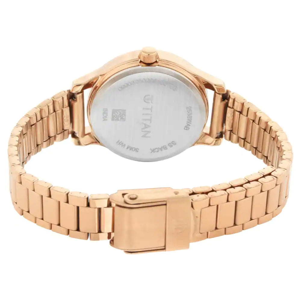 TITAN Rose Gold Dial Analog Watch NP2638WM01 - KRISHNA WATCH COMPANY