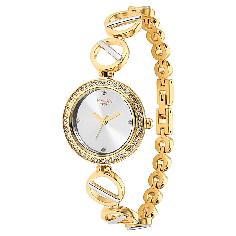 Titan Raga Viva Silver Dial Women Watch With Metal Strap NR2643BM01 - KRISHNA WATCH COMPANY